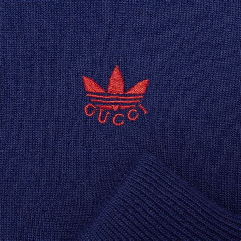 Felpa adidas x Gucci in lana in blu scuro 